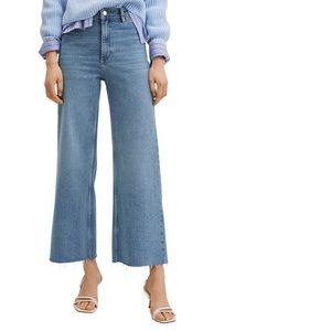 MANGO high waist culotte jeans